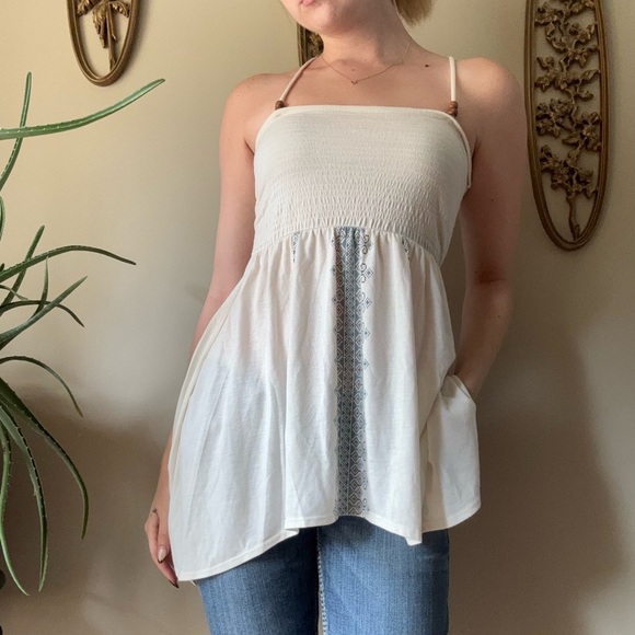 Decree Cream Boho Tank Top - Picture 7 of 9